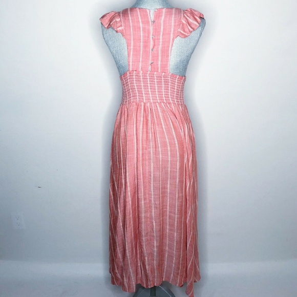 Free People Dress Maxi Ruffle Sleeves (P68) - Picture 4 of 7